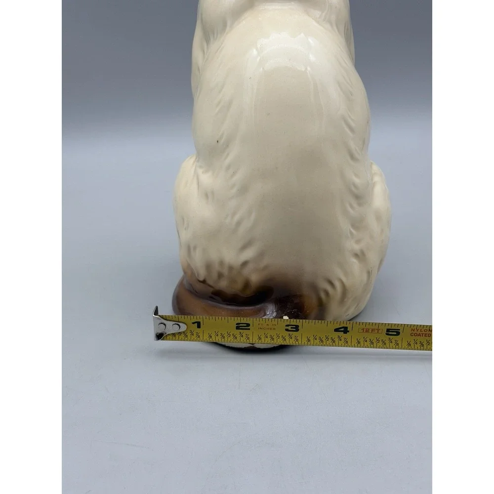 Vintage Siamese Cat Figurine Japan Blue Eyes Ceramic Mid Century 10